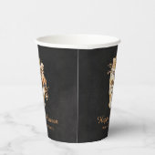 Rustieke Bloemenschedel Halloween Papieren Bekers (Rechts)