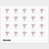 Rustieke bloemenschedel van een koe Boho Chic op m Ronde Sticker (Vel)
