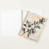 Rustieke Bloemenschets met Kalligrafie - Leeftijd Planner (Display)