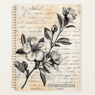 Rustieke Bloemenschets met Kalligrafie - Leeftijd Planner