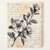 Rustieke Bloemenschets met Kalligrafie - Leeftijd Planner (Achterkant)