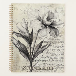 Rustieke Bloemenschets met Kalligrafie - Leeftijd Planner