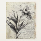 Rustieke Bloemenschets met Kalligrafie - Leeftijd Planner (Achterkant)