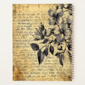 Rustieke Bloemenschets met Kalligrafie - Leeftijd Planner (Achterkant)