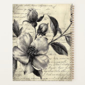 Rustieke bloemenschets met kalligrafie - Verweerd  Planner (Achterkant)