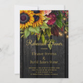 Rustieke bloemenschuur herfst bruiloft repetitie d kaart (Voorkant)