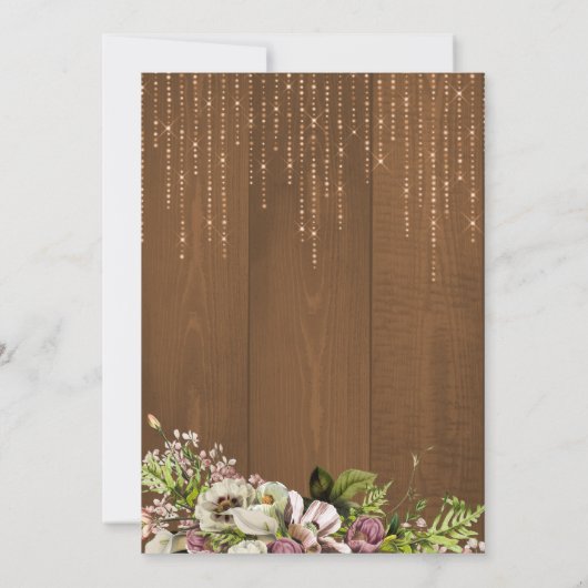 Rustieke bloemenschuur houten herfst pensioenfeest kaart (Achterkant)