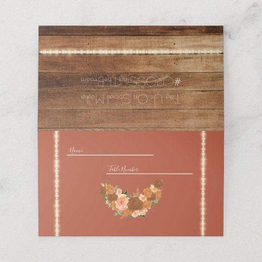 Rustieke Bloemenschuur Trouwplaats Kaart Plaatskaartje (Buitenkant ongevouwen)