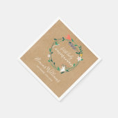 Rustieke bloemenslinger Eerste Heilige Communie Servet (Hoek)