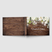 Rustieke bloemenslingerlampjes bruiloft gastenboek (Volledig)