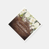 Rustieke bloemenslingerlichten bruiloft servet (Hoek)