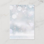 Rustieke bloemensneeuwvlokken Wintertrouw Dank je  Plaatskaartje (Achterkant)