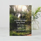 Rustieke bloemenspoor betoverd bos lente formeel kaart (Staand voorkant)