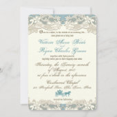 rustieke bloemensprookje bruiloft kaart (Voorkant)