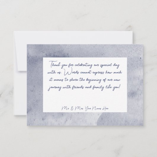 Rustieke Bloemenstrand Nautische bruiloft Bedankkaart (Achterkant)