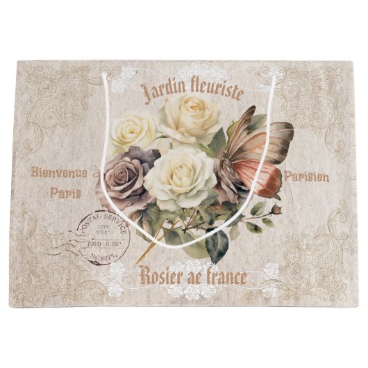 Rustieke bloementuin Jardin fleuriste Parisien Groot Cadeauzakje (Voorkant)