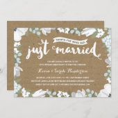 Rustieke bloemenuitnodiging voor 25-jarig huwelijk kaart (Voorkant / Achterkant)