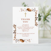 Rustieke bloemenviering Christelijke viering van h Bedankkaart (Staand voorkant)