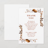 Rustieke bloemenviering van het leven begrafenis bedankkaart (Voorkant / Achterkant)