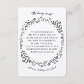 Rustieke bloemenwens goed. Landelijke bruiloft. Kr Informatiekaartje (Voorkant)