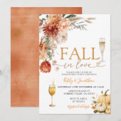 Rustieke Bloemenwijn Herfst in Love Engagement Par Kaart (Voorkant / Achterkant)