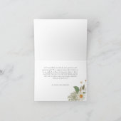 Rustieke bloemenzonnewilde bloem bruiloft bedankkaart (Binnen)