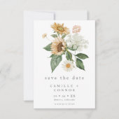 Rustieke bloemenzonnewilde bloem bruiloft save the date (Voorkant)