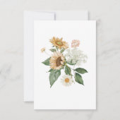Rustieke bloemenzonnewilde bloem bruiloft save the date (Achterkant)