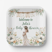 Rustieke bloemetjes baby shower