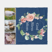 Rustieke bloemgod zegene mam Moederdag foto Fleece Deken (Voorkant (Horizontaal))