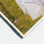 Rustieke bloemgod zegene mam Moederdag foto Fleece Deken (Hoek)