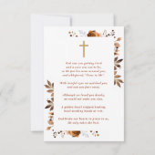 Rustieke bloemherdenkings-rouwkaart met foto (Achterkant)