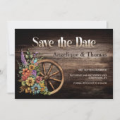 Rustieke bloemhuwelijk save the date (Voorkant)