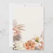 Rustieke Bloemige Boho Terracotta Bruiloft Save The Date (Achterkant)