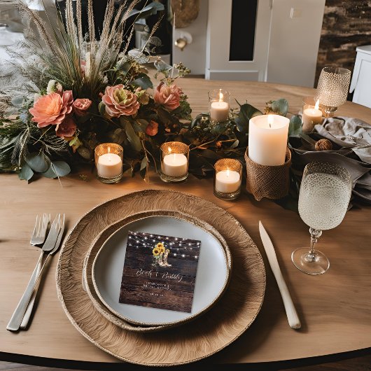 Rustieke bloemige bruidsshower papier  servet