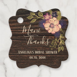 Rustieke bloemige bruiloft Thank You Bedankjes Labels