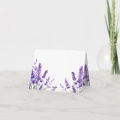 Rustieke Bloemige Chic Lavendel Bruidsdouche Bedankkaart (Achterkant)