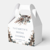 Rustieke Bloemige Denneappels Bos Bruiloft Feest Bedankdoosjes (Voorkant Zijde)