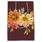 Rustieke bloemige Friendsgiving Medium Cadeauzakje (Achterkant)