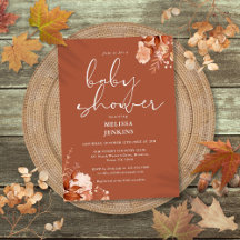 Rustieke bloemige herfst baby shower