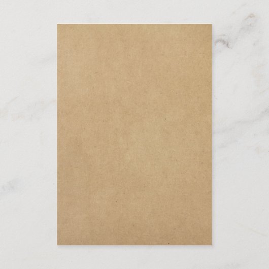 Rustieke bloemige kraft bruiloftswensput informatiekaartje (Achterkant)