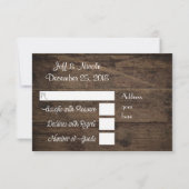 Rustieke Bloemige Landelijke Schuur Bruiloft RSVP Kaartje (Achterkant)