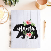 Rustieke bloemige Mama Beer Notitieboek
