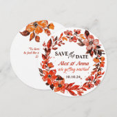 Rustieke bloemige save the date kaart (Voorkant / Achterkant)