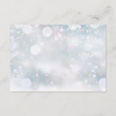 Rustieke Bloemige Sneeuwvlokken Winter Bruiloft De Informatiekaartje (Achterkant)