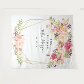 Rustieke Bloemige Toekomstige Mevrouw Bruidsfeest Wandkleed (Voorkant (horizontaal))