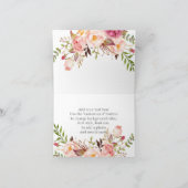 Rustieke Bloemige Trouw Dankjewel Bedankkaart (Binnen)