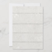 Rustieke Bloemige Witte Pompoen in Shiplap Hout Kaart (Achterkant)