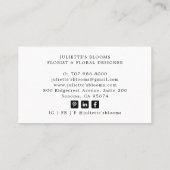 Rustieke bloemist bloemstukken Visitekaartje (Achterkant)