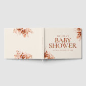 Rustieke bloemletter Herfst Baby Shower Gastenboek (Volledig)